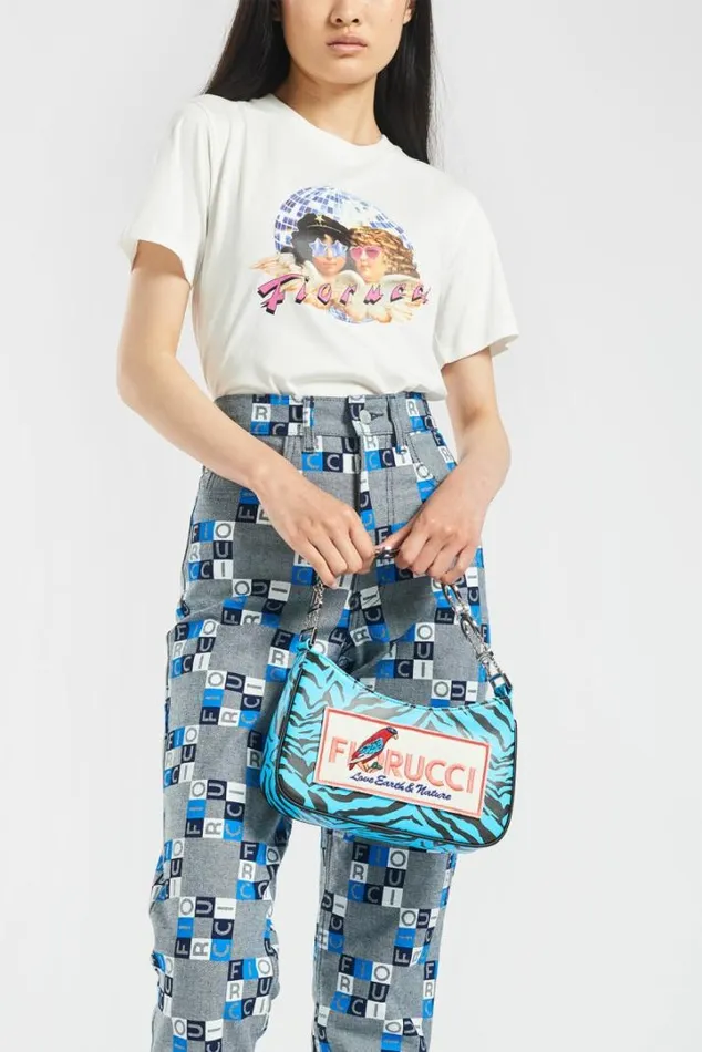Love Earth and Nature Shoulder Bag Blue Blue Accessories Fiorucci Love Earth and Nature Shoulder Bag Blue Blue Accessories Fiorucci