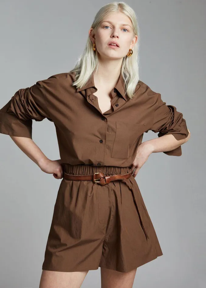 Lui Organic Cotton Boxer Short 8211 Chocolate Women The Frankie Shop Clothing
