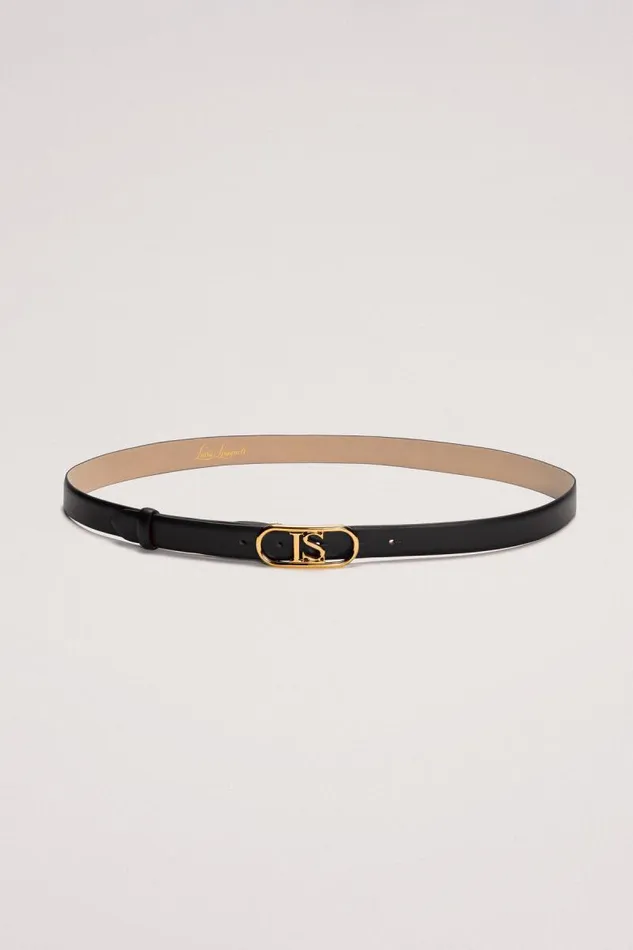 Luisa Spagnoli Belts Women Dolcino Leather Belt Blackgold
