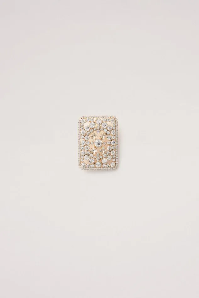 Luisa Spagnoli Bijoux Women Narrazione Jewelled Brooch Nickelgold