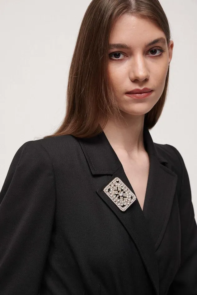 Luisa Spagnoli Bijoux Women Narrazione Jewelled Brooch Nickelgold