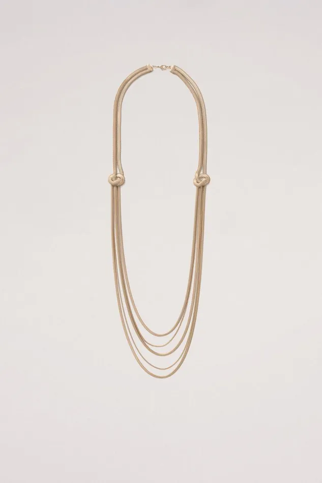 Luisa Spagnoli Bijoux Women Nichelio Long Necklace Light Gold