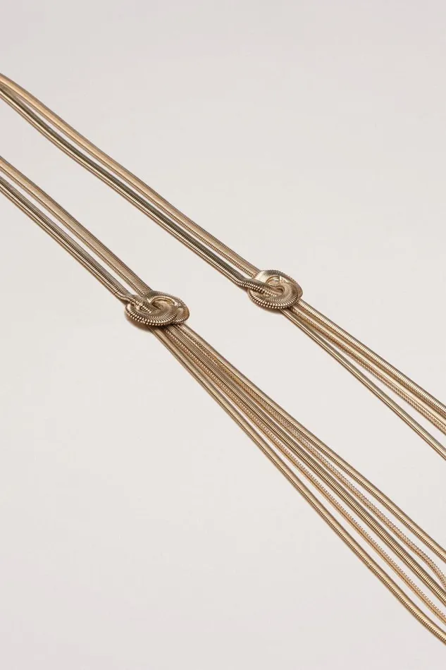 Luisa Spagnoli Bijoux Women Nichelio Long Necklace Light Gold Luisa Spagnoli Bijoux Women Nichelio Long Necklace Light Gold