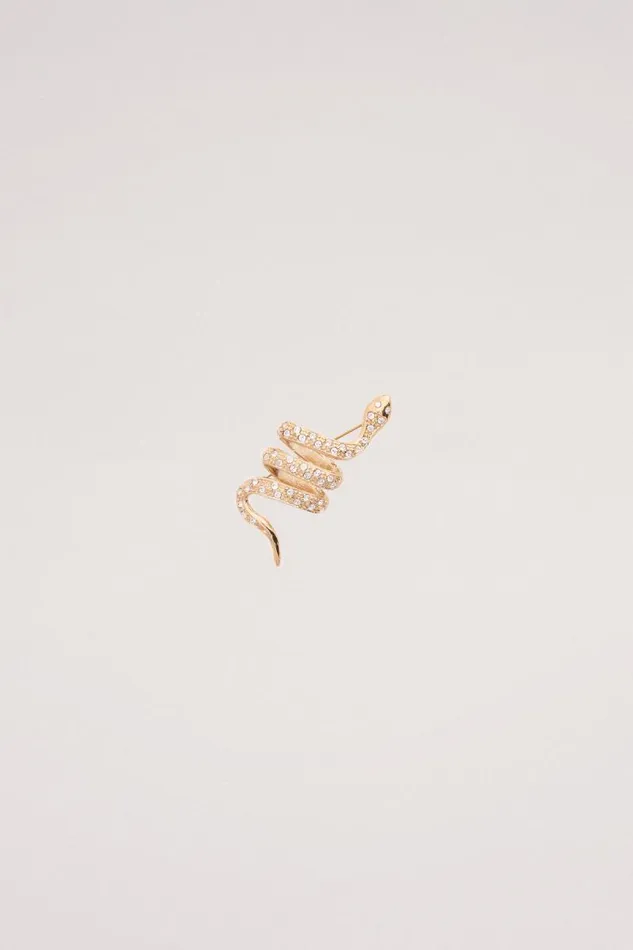 Luisa Spagnoli Bijoux Women Nissa Serpent Brooch Goldnickel