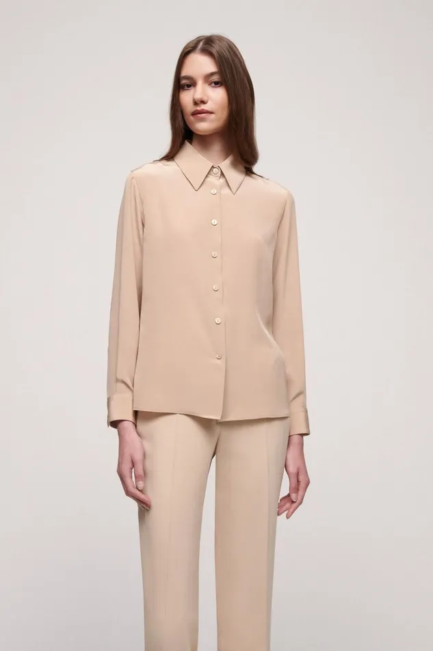 Luisa Spagnoli Blouses And Shirts Women Limonaia Silk Shirt Beige