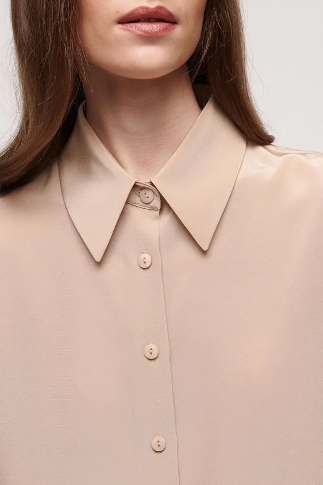 Luisa Spagnoli Blouses And Shirts Women Limonaia Silk Shirt Beige Luisa Spagnoli Blouses And Shirts Women Limonaia Silk Shirt Beige