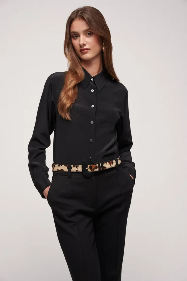 Luisa Spagnoli Blouses And Shirts Women Limonaia Silk Shirt Black