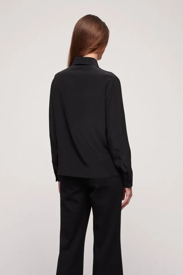 Luisa Spagnoli Blouses And Shirts Women Limonaia Silk Shirt Black Luisa Spagnoli Blouses And Shirts Women Limonaia Silk Shirt Black