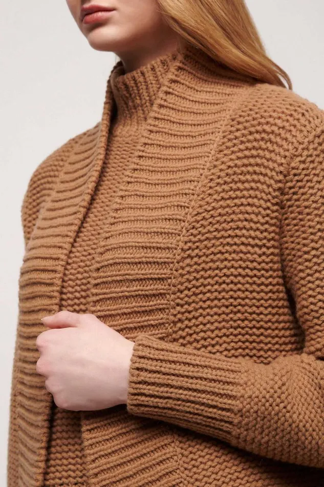 Luisa Spagnoli Cardigan Women Cheope Wool Cardigan Camel Luisa Spagnoli Cardigan Women Cheope Wool Cardigan Camel