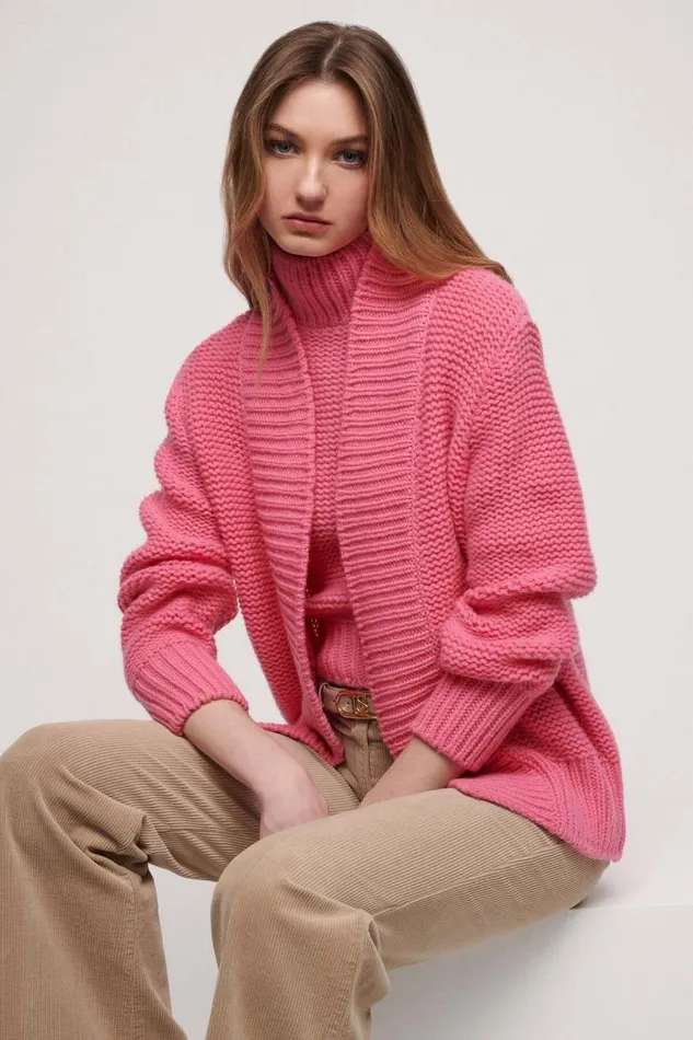 Luisa Spagnoli Cardigan Women Cheope Wool Cardigan Pink