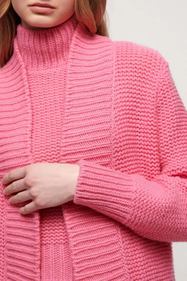 Luisa Spagnoli Cardigan Women Cheope Wool Cardigan Pink Luisa Spagnoli Cardigan Women Cheope Wool Cardigan Pink