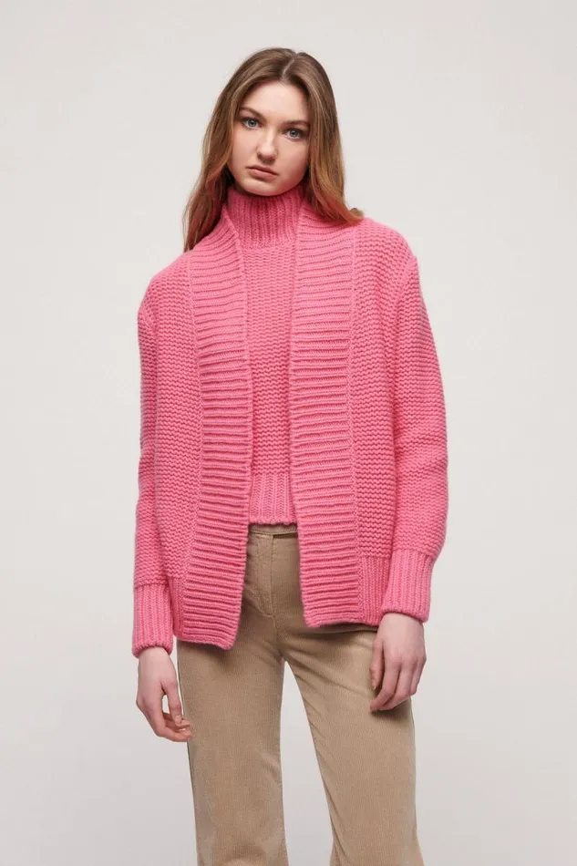 Luisa Spagnoli Cardigan Women Cheope Wool Cardigan Pink Luisa Spagnoli Cardigan Women Cheope Wool Cardigan Pink