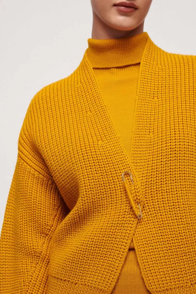 Luisa Spagnoli Cardigan Women Mail Wool Cardigan Mustard Luisa Spagnoli Cardigan Women Mail Wool Cardigan Mustard