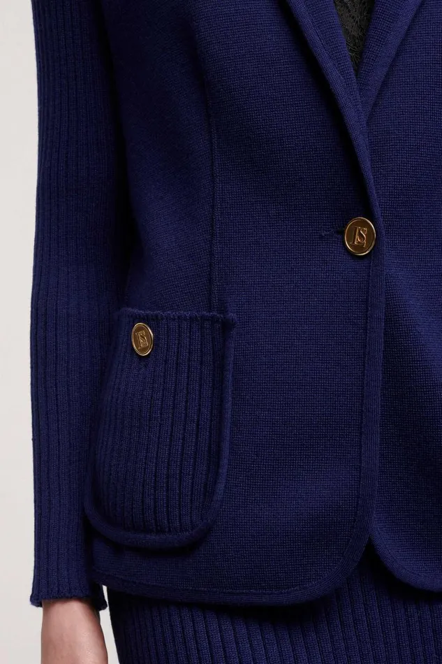 Luisa Spagnoli Cardigan Women Meritevole Wool Jacket Blue Purplish Luisa Spagnoli Cardigan Women Meritevole Wool Jacket Blue Purplish