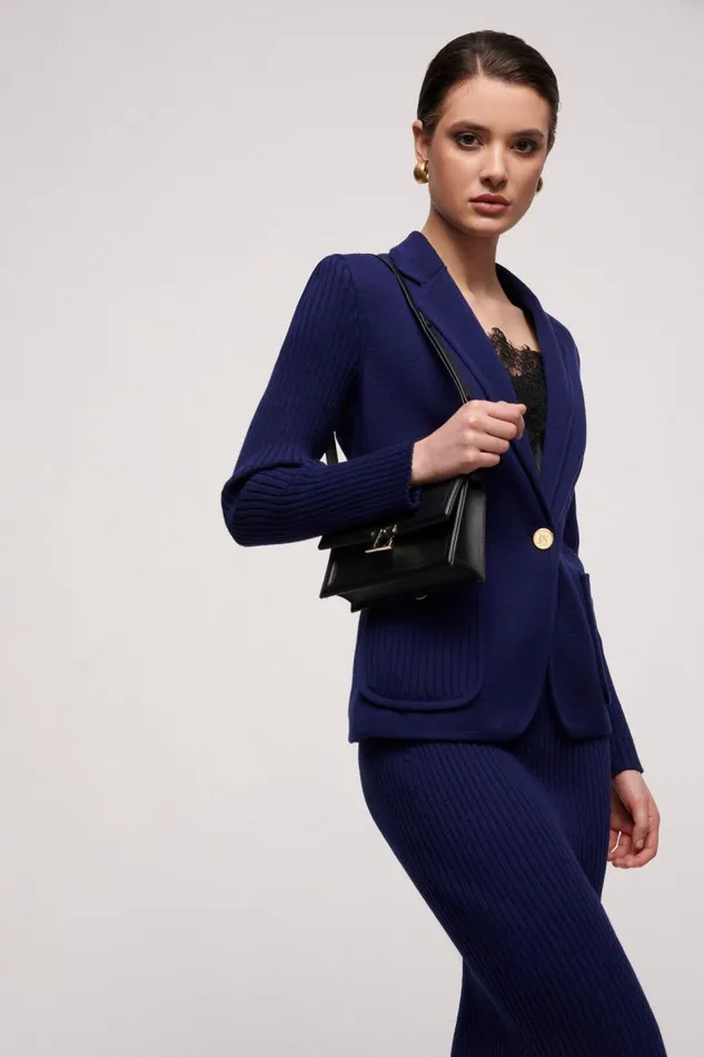 Luisa Spagnoli Cardigan Women Meritevole Wool Jacket Blue Purplish Luisa Spagnoli Cardigan Women Meritevole Wool Jacket Blue Purplish