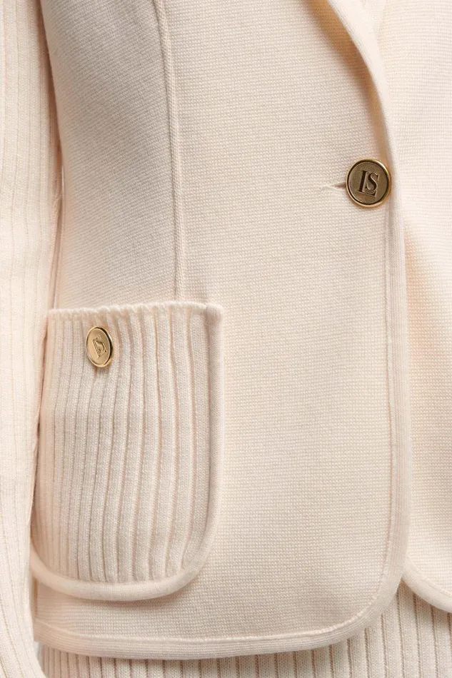 Luisa Spagnoli Cardigan Women Meritevole Wool Jacket Cream Luisa Spagnoli Cardigan Women Meritevole Wool Jacket Cream