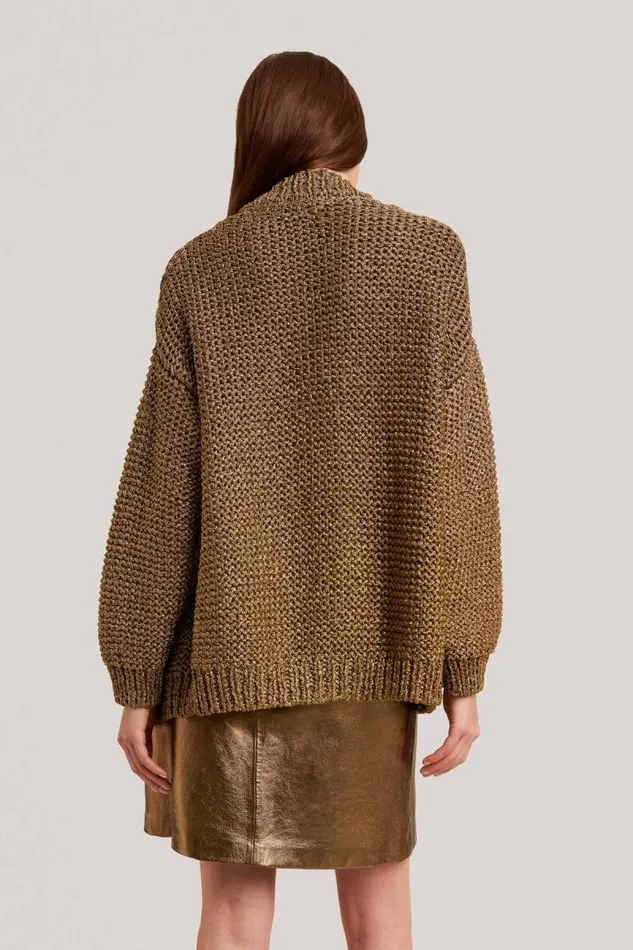 Luisa Spagnoli Cardigan Women Zecchino Lurex Cardigan Yellow Luisa Spagnoli Cardigan Women Zecchino Lurex Cardigan Yellow