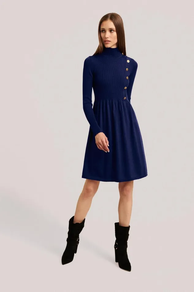 Luisa Spagnoli Dresses and Jumpsuits Women Mentuccia EmpireSeam Dress Ink Blue Luisa Spagnoli Dresses and Jumpsuits Women Mentuccia EmpireSeam Dress Ink Blue