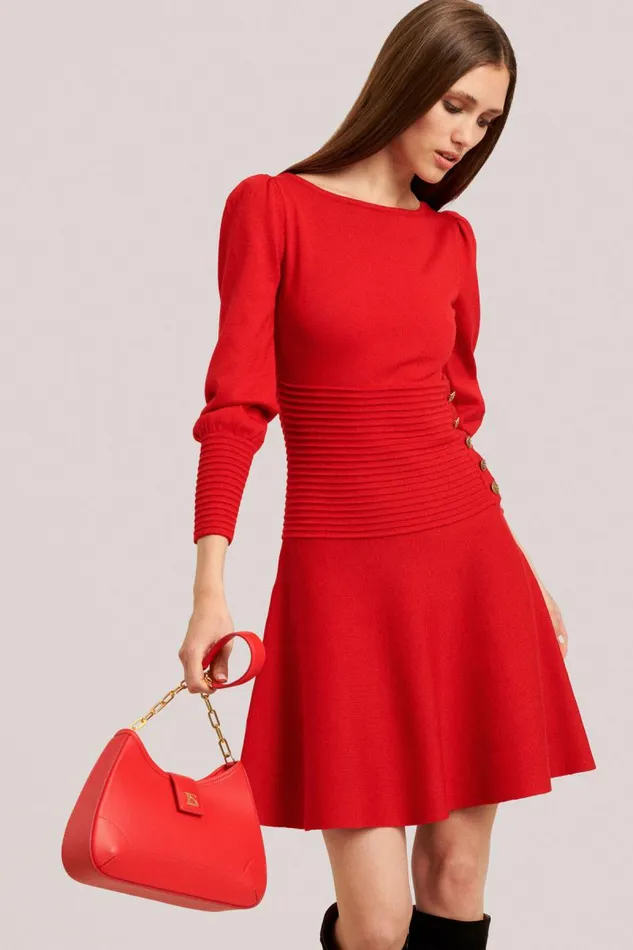 Luisa Spagnoli Dresses and Jumpsuits Women Mitaka Pure Wool Dress Red