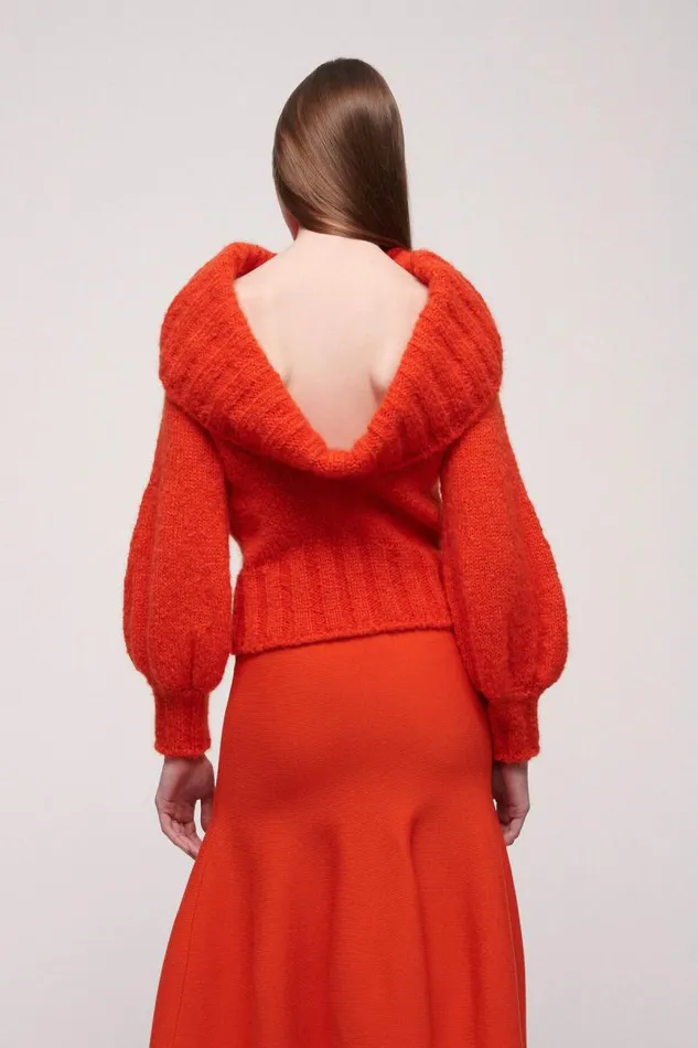 Luisa Spagnoli Fashion Show Women Cellula Wool Pullover 8211 Fashion Show Orange Luisa Spagnoli Fashion Show Women Cellula Wool Pullover 8211 Fashion Show Orange
