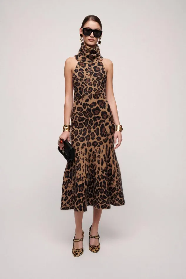Luisa Spagnoli Fashion Show Women Ceratina Wool Dress 8211 Fashion Show Spotted