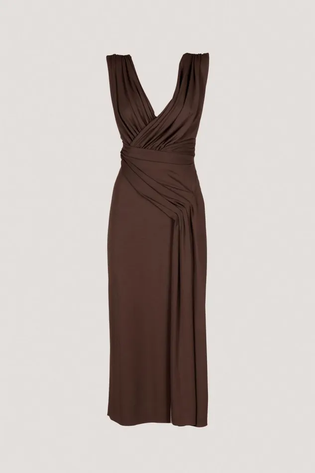 Luisa Spagnoli Fashion Show Women Guida Elegant Dress 8211 Fashion Show Brown Luisa Spagnoli Fashion Show Women Guida Elegant Dress 8211 Fashion Show Brown