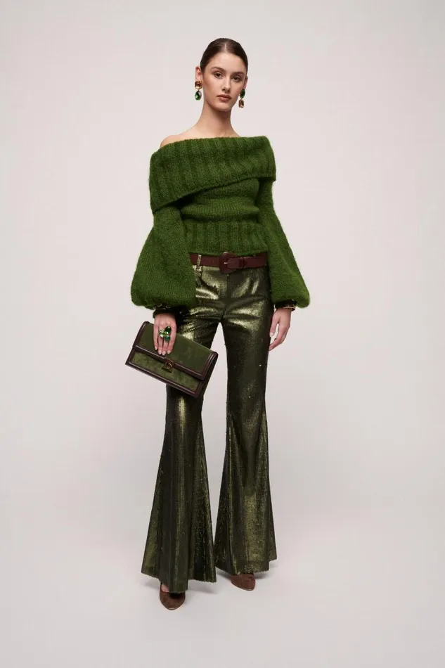 Luisa Spagnoli Fashion Show Women Occorrente Elegant Trousers 8211 Fashion Show Military Green Luisa Spagnoli Fashion Show Women Occorrente Elegant Trousers 8211 Fashion Show Military Green