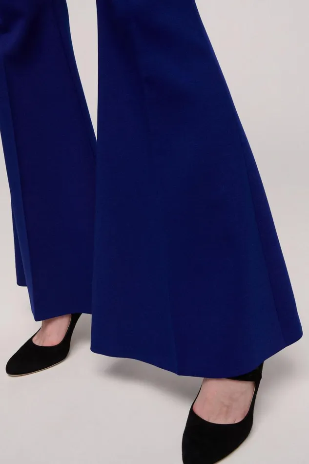 Luisa Spagnoli Fashion Show Women Ondulante Flared Trousers 8211 Fashion Show Bluette Luisa Spagnoli Fashion Show Women Ondulante Flared Trousers 8211 Fashion Show Bluette