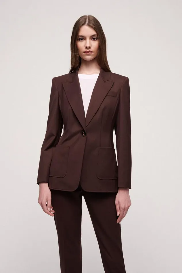 Luisa Spagnoli Fashion Show Women Sognatore Blazer Jacket 8211 Fashion Show Brown
