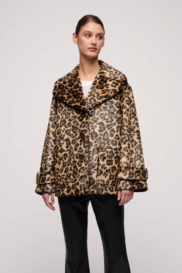Luisa Spagnoli Fashion Show Women Solestizio Faux Fur Caban Coat 8211 Fashion Show