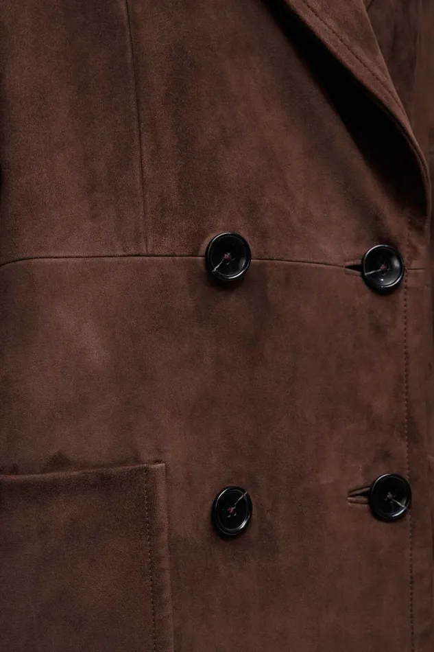 Luisa Spagnoli Fashion Show Women Sospiro DoubleBreasted Coat 8211 Fashion Show Brown Luisa Spagnoli Fashion Show Women Sospiro DoubleBreasted Coat 8211 Fashion Show Brown