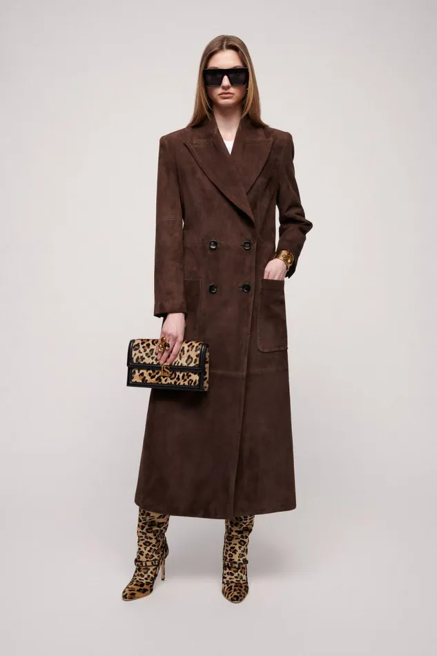 Luisa Spagnoli Fashion Show Women Sospiro DoubleBreasted Coat 8211 Fashion Show Brown Luisa Spagnoli Fashion Show Women Sospiro DoubleBreasted Coat 8211 Fashion Show Brown