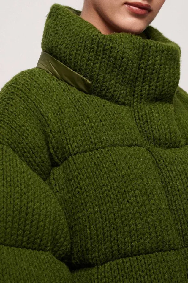 Luisa Spagnoli Fashion Show Women Spezia Long Padded Jacket 8211 Fashion Show Military Green Luisa Spagnoli Fashion Show Women Spezia Long Padded Jacket 8211 Fashion Show Military Green