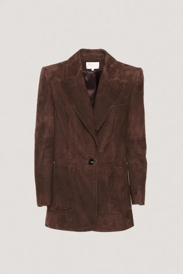 Luisa Spagnoli Fashion Show Women Statico Leather Jacket 8211 Fashion Show Brown Luisa Spagnoli Fashion Show Women Statico Leather Jacket 8211 Fashion Show Brown