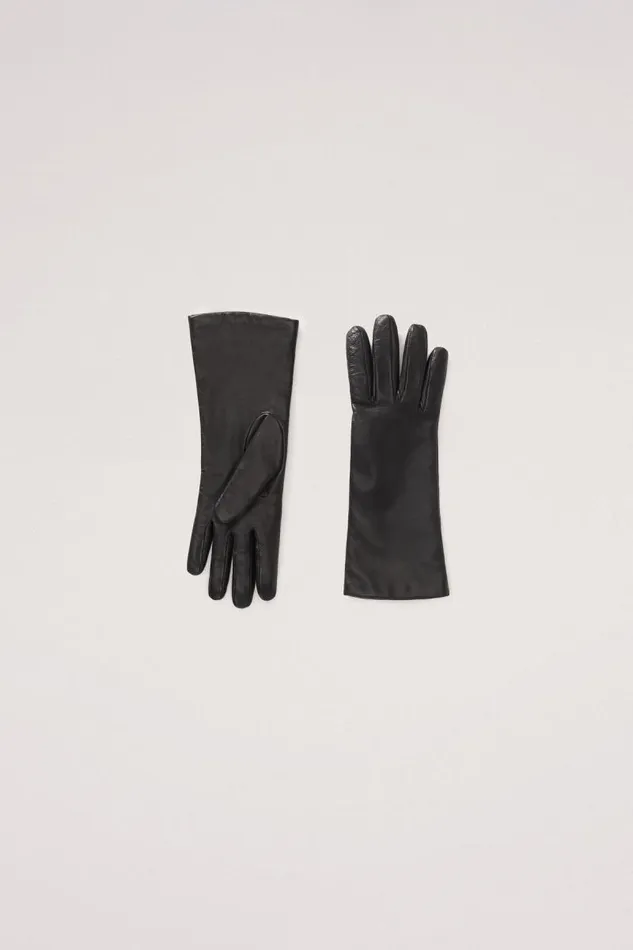 Luisa Spagnoli Gloves And Hats Women Ubaldo Leather Gloves Black