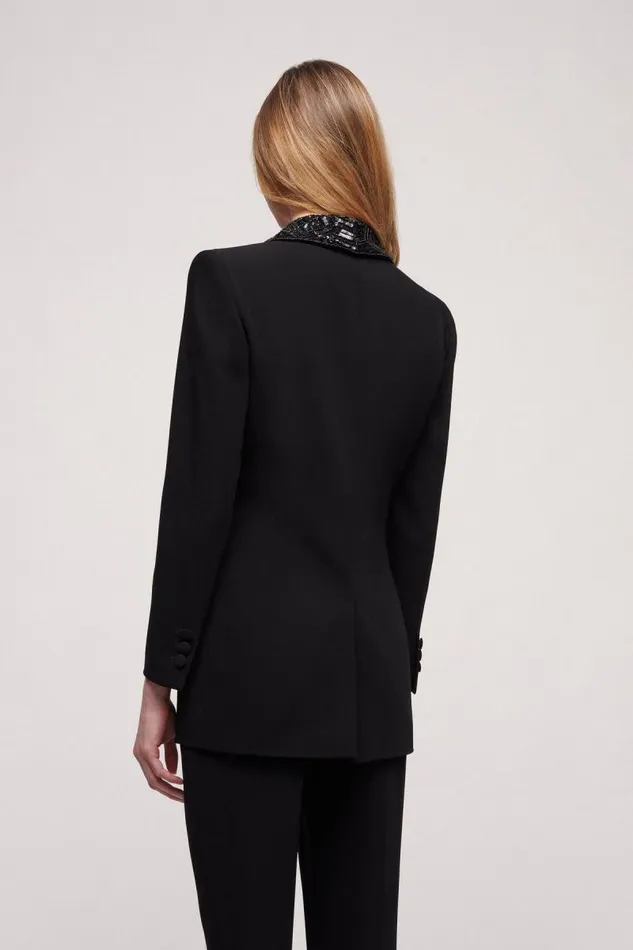 Luisa Spagnoli Jackets and Blazers Women Sagacia Elegant Jacket Black Luisa Spagnoli Jackets and Blazers Women Sagacia Elegant Jacket Black