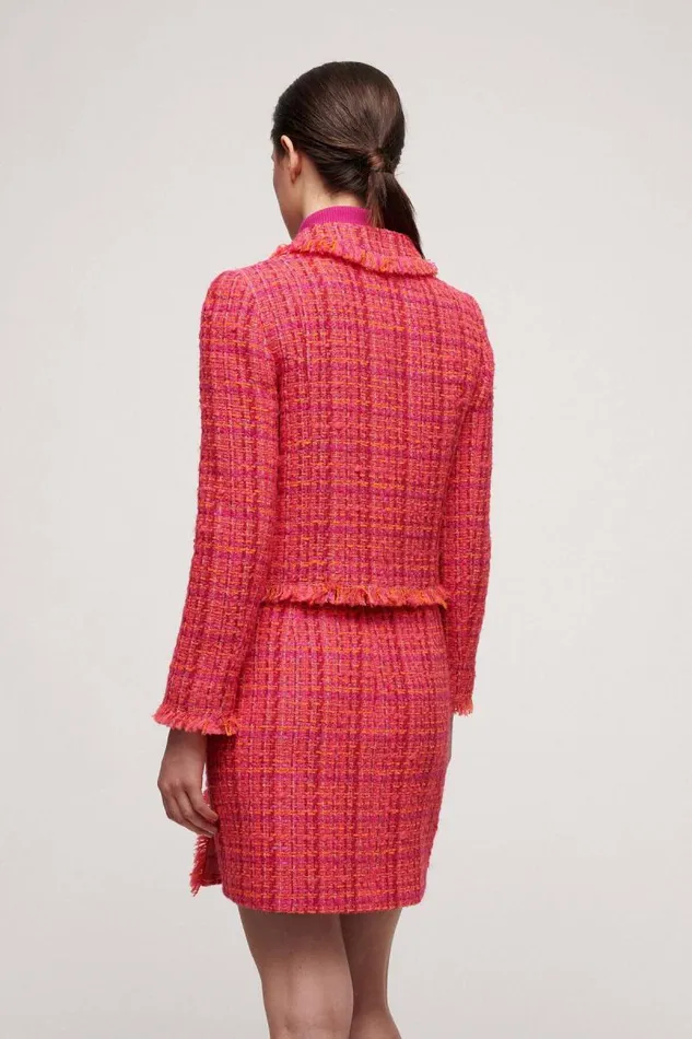 Luisa Spagnoli Jackets and Blazers Women Sevoli Woven Jacket Fuchsiaorange Luisa Spagnoli Jackets and Blazers Women Sevoli Woven Jacket Fuchsiaorange