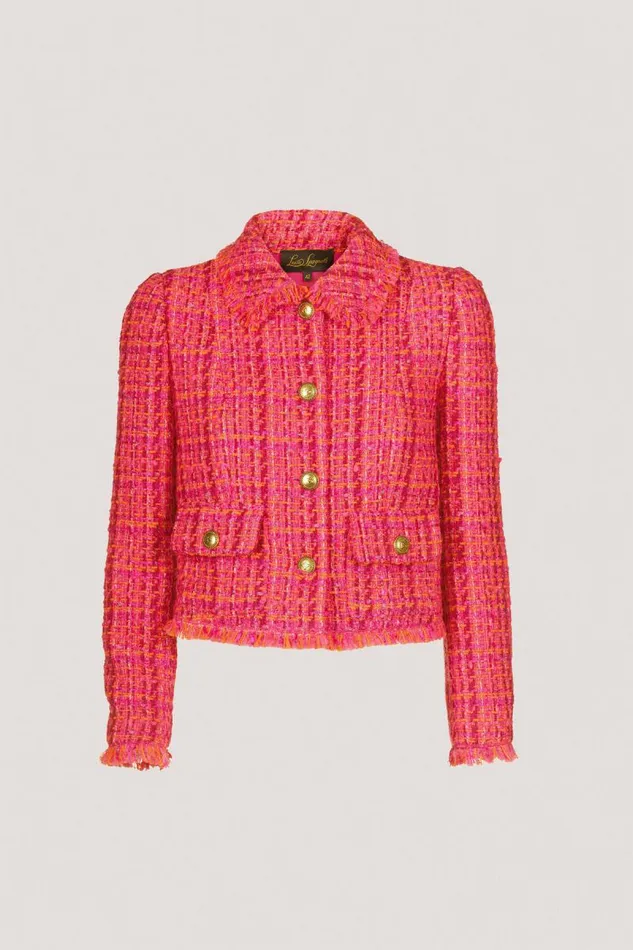 Luisa Spagnoli Jackets and Blazers Women Sevoli Woven Jacket Fuchsiaorange Luisa Spagnoli Jackets and Blazers Women Sevoli Woven Jacket Fuchsiaorange