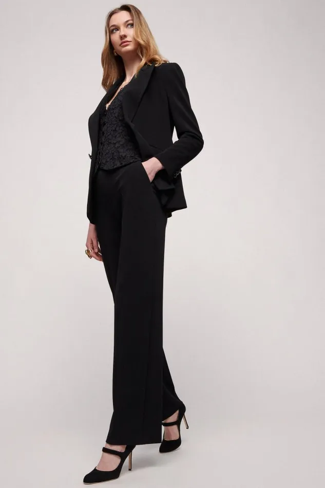 Luisa Spagnoli Jackets and Blazers Women Skin Embroidered Waistcoat Black Luisa Spagnoli Jackets and Blazers Women Skin Embroidered Waistcoat Black