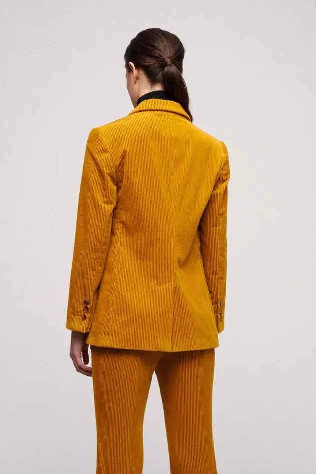 Luisa Spagnoli Jackets and Blazers Women Solare Velvet Jacket Mustard Luisa Spagnoli Jackets and Blazers Women Solare Velvet Jacket Mustard