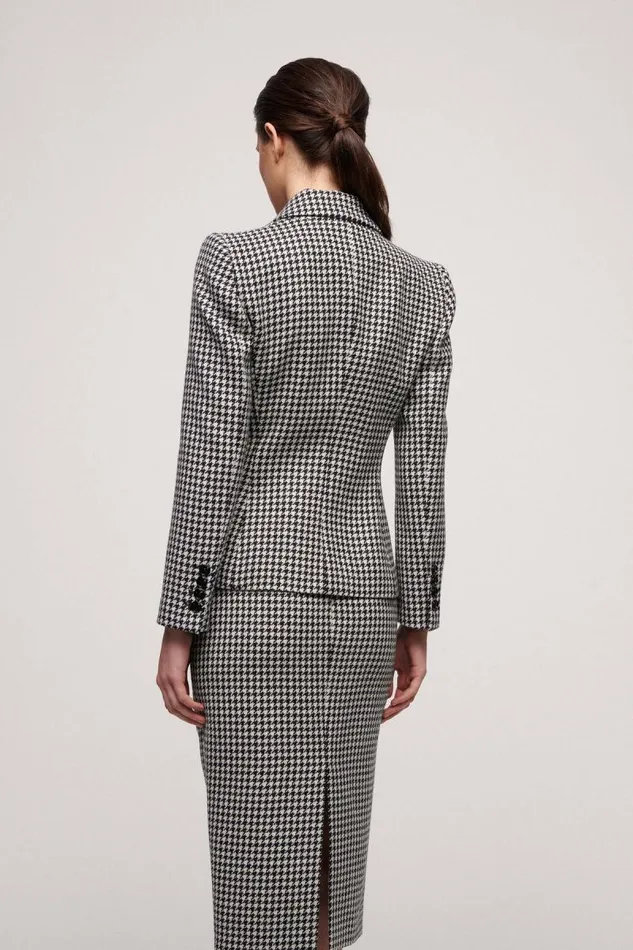 Luisa Spagnoli Jackets and Blazers Women Studio DoubleBreasted Jacket Blackcream Luisa Spagnoli Jackets and Blazers Women Studio DoubleBreasted Jacket Blackcream