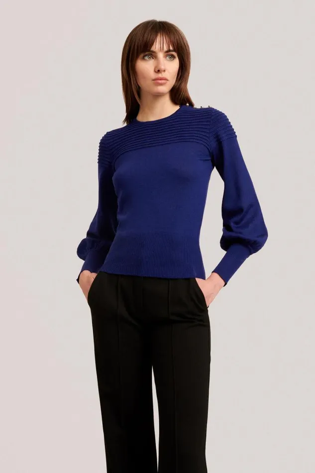 Luisa Spagnoli Knitwear Women Mercerie RoundNeck Pullover Ink Blue