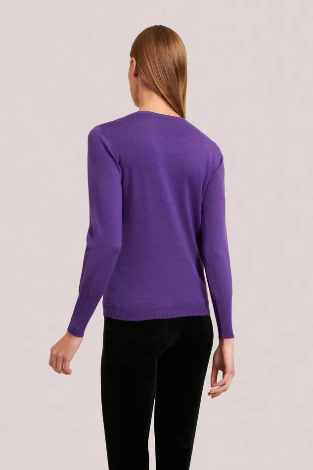 Luisa Spagnoli Knitwear Women Mossa Wool Pullover Purple Luisa Spagnoli Knitwear Women Mossa Wool Pullover Purple