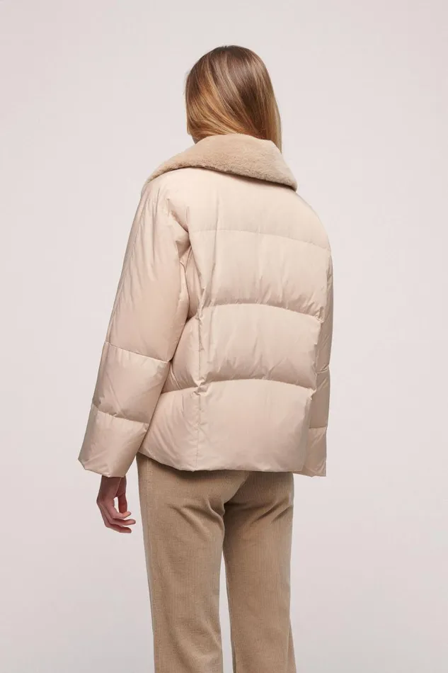 Luisa Spagnoli Outerwear Women Saccente Padded Jacket Beige Luisa Spagnoli Outerwear Women Saccente Padded Jacket Beige