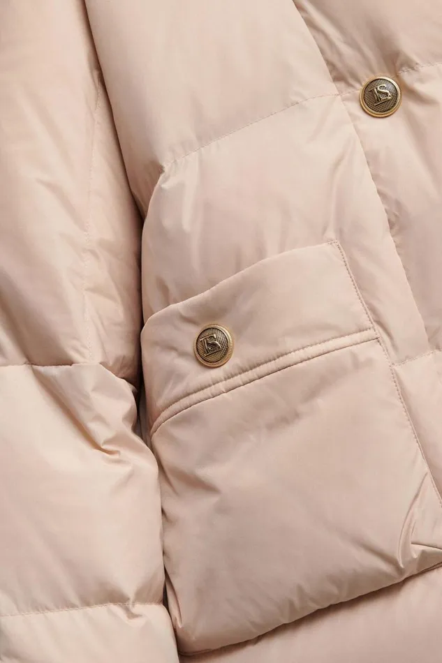 Luisa Spagnoli Outerwear Women Saccente Padded Jacket Beige Luisa Spagnoli Outerwear Women Saccente Padded Jacket Beige