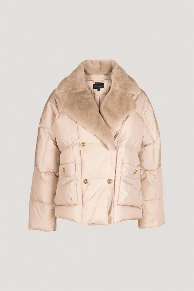 Luisa Spagnoli Outerwear Women Saccente Padded Jacket Beige Luisa Spagnoli Outerwear Women Saccente Padded Jacket Beige