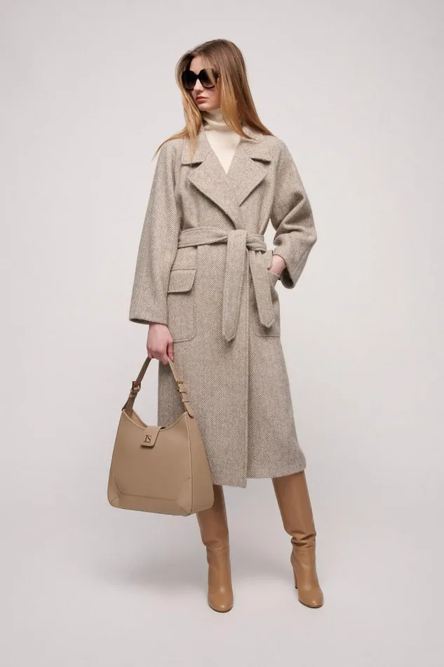 Luisa Spagnoli Outerwear Women Suite Robe Coat Luisa Spagnoli Outerwear Women Suite Robe Coat