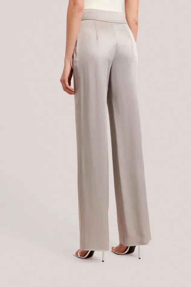 Luisa Spagnoli Pants Women Oclaoma Satin Trousers Grey Luisa Spagnoli Pants Women Oclaoma Satin Trousers Grey