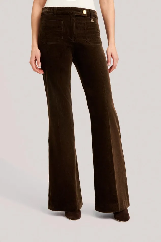 Luisa Spagnoli Pants Women Ofena Flared Jeans Brown