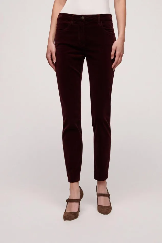 Luisa Spagnoli Pants Women Osmotico FivePocket Trousers Burgundy